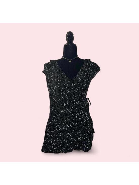 Garage Pants - Y2K Style Garage X Sierra Furtado Black And White Polka Dot Wrap Romper